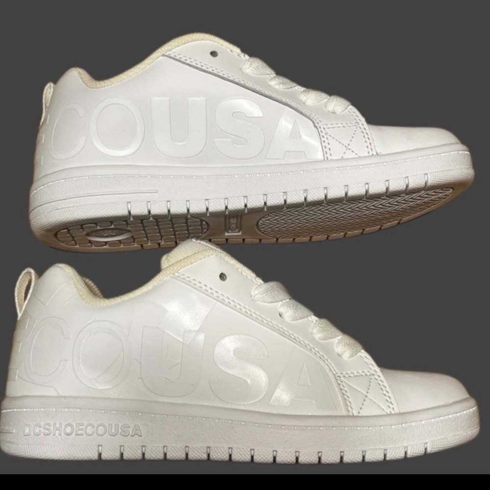 DC (NWOB) Classic White Skate Shoes-neon - Picture 2 of 11